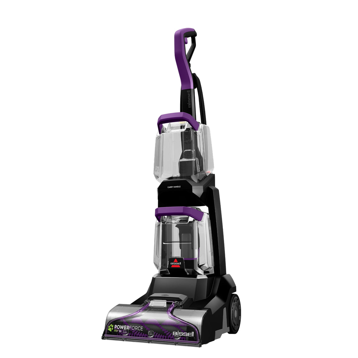 BISSELL PowerForce Pet XL Upright Deep Cleaner, for Carpet and Upholstery, 10" Clean Path, Above Floor Cleaning, Large Clean Tank, Lightweight, 3748, Black