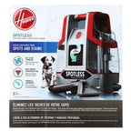 Hoover Spotless Portable Carpet & Upholstery Spot Cleaner Machine, for Carpet, Rugs, and Upholstery, 5 Oz. Pet Solution, Self Cleaning, FH11300