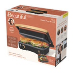 Beautiful 2-in-1 Panini Press & Grill with Detachable Plates, Black Sesame by Drew Barrymore
