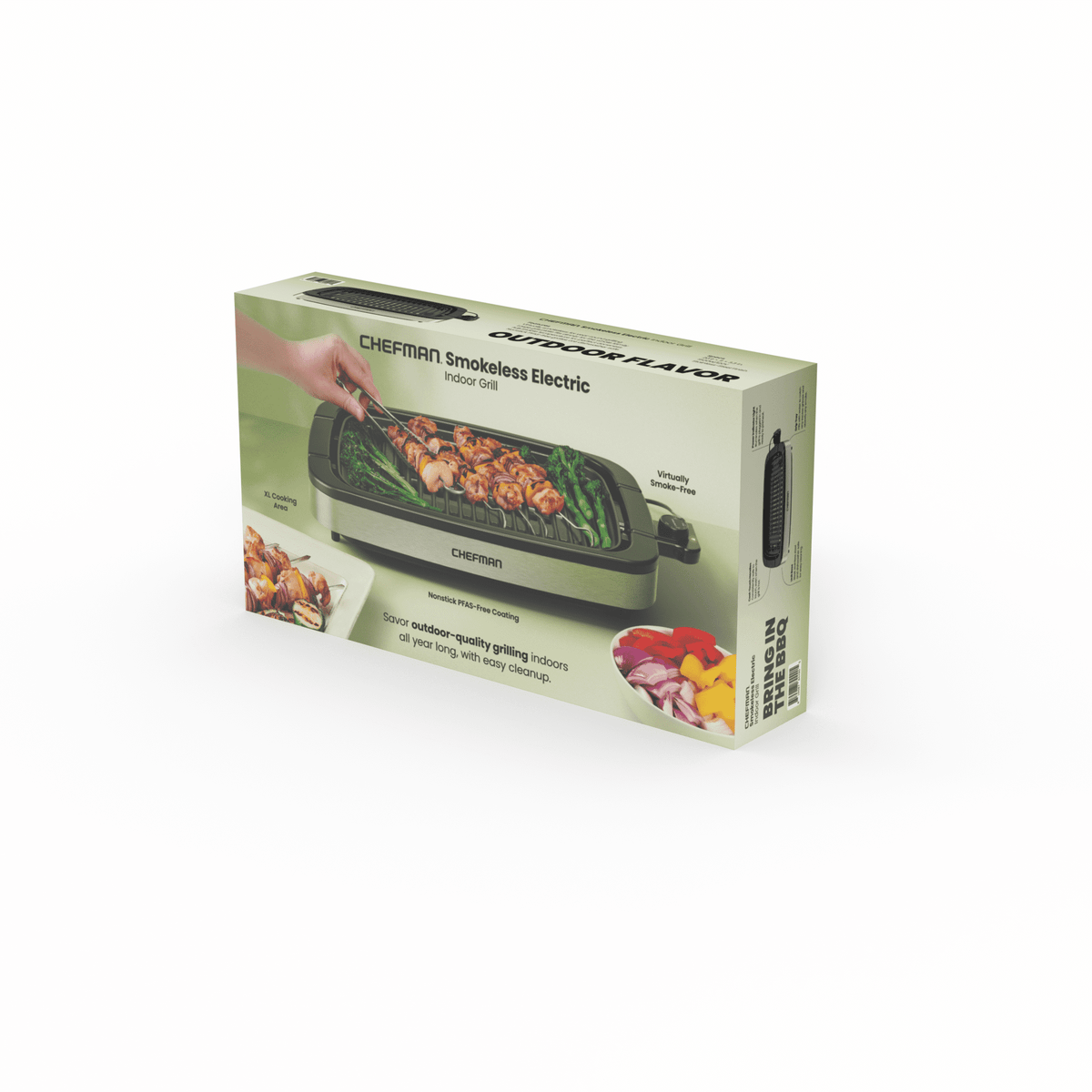 Chefman 6 Serving Electric Indoor Grill, w/ Temperature Control, Smokeless, Stainless Steel