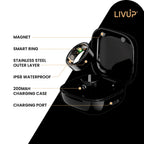 LIVEUP Smart Ring, Sleep & Heart Rate Tracking, Blood Oxygen Monitoring, Waterproof, Size 10, 1 Count