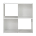 Mainstays 4 Cube Storage Organizer Bookcase, White