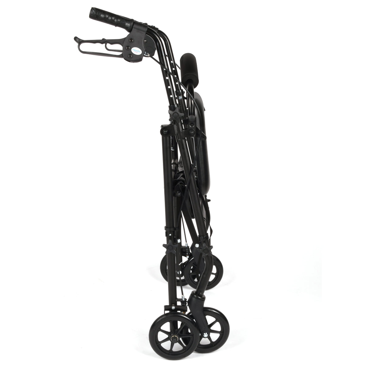 Equate Rolling Walker Rollator with Seat and Wheels, Black, 350 lb Capacity