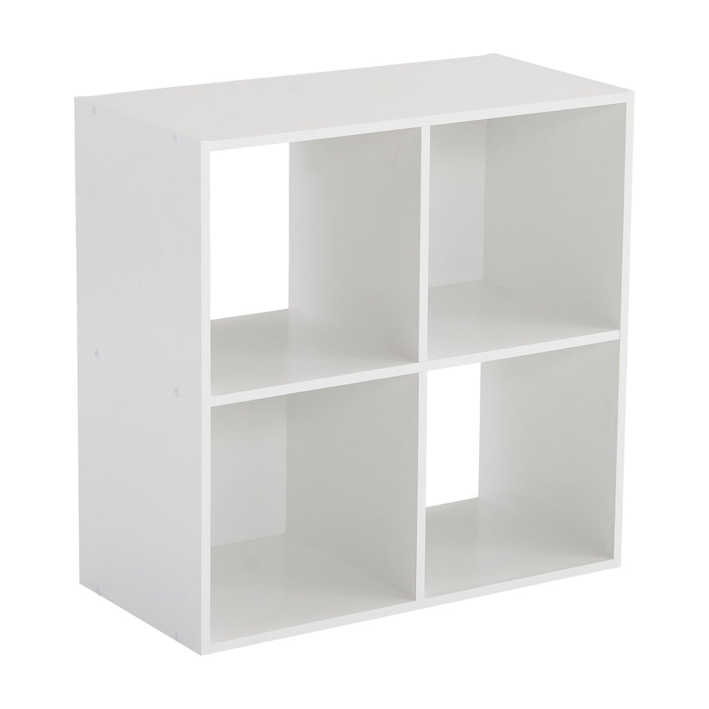 Mainstays 4 Cube Storage Organizer Bookcase, White
