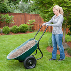 Original Marathon Yard Rover Poly Tray, 2-Wheel Home Garden Wheelbarrow Cart, 300 lb. Capacity
