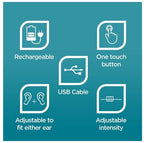Equate Digital Rechargeable Sound Amplifier for The Ear, Beige, Frequency 500-3,200Hz, HA-59B