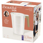 Beautiful by PUR 12 Cup Water Filtration Pitcher, W 10.2" x H 10.6" x L 6.8", White Icing (PPT120W)