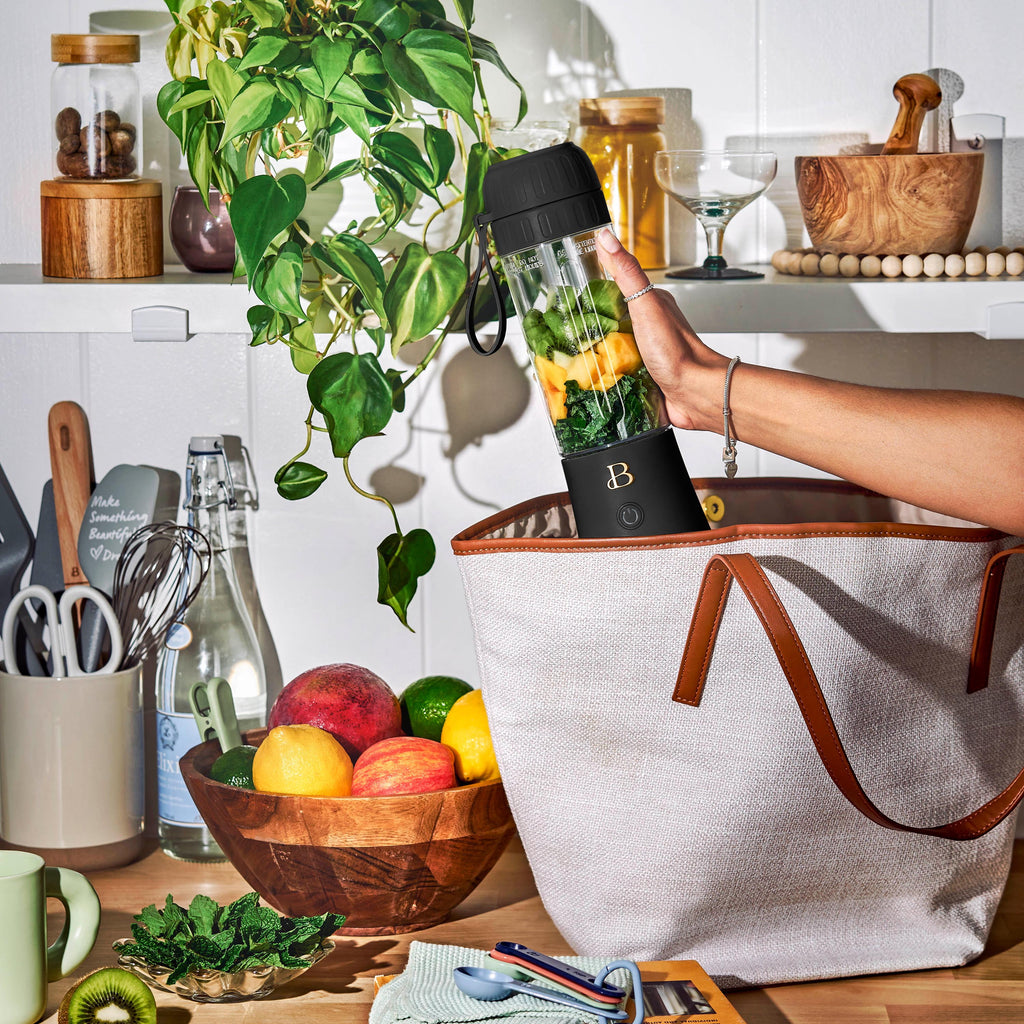 Beautiful Portable to-Go Blender 2.0, 70 W, 16 oz, Black Sesame by Drew Barrymore