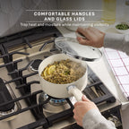 T-fal Easy Care 20 Piece Nonstick Cookware Set, Pots and Pans, Beige