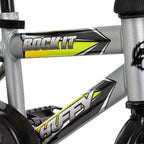 Huffy 12" Rock It Kids' Bike, Fits Riders 37" - 42", Gray/Green, Youth, Boys