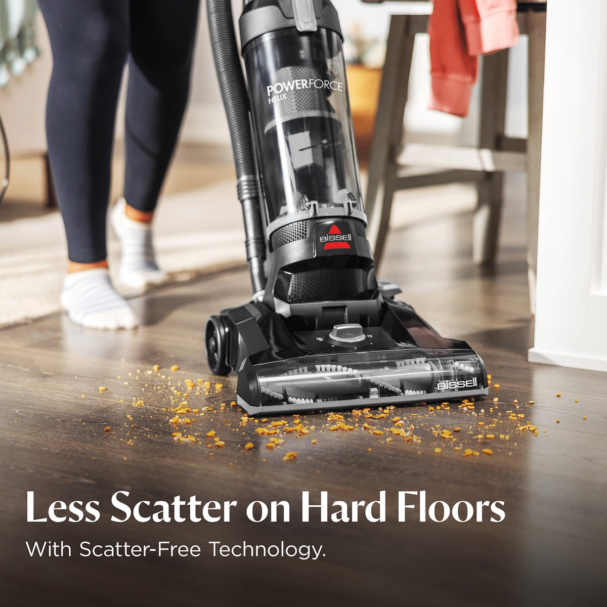 BISSELL PowerForce Helix, Bagless, Upright Vacuum, Pet Friendly, Helix Dirt Separation System, Lightweight, 4364, Gray & Black