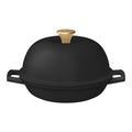 Beautiful Enameled Cast Iron Bread Oven, 10 inch, Round, Black Sesame by Drew Barrymore