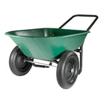 Original Marathon Yard Rover Poly Tray, 2-Wheel Home Garden Wheelbarrow Cart, 300 lb. Capacity
