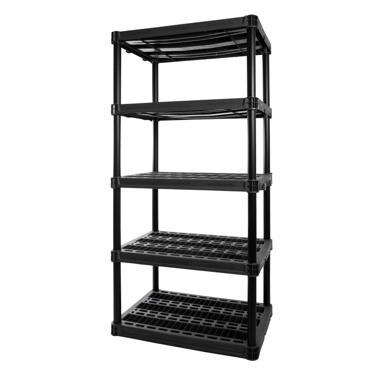 Plano 5-Shelf Extra Heavy Duty Plastic Storage Shelf Unit, 72.5” x 36” x 24”, 1000lb Capacity