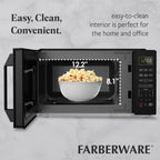 Farberware Countertop Microwave Oven, 0.7 cu ft, 700 W, Auto-Cook Menu, Black