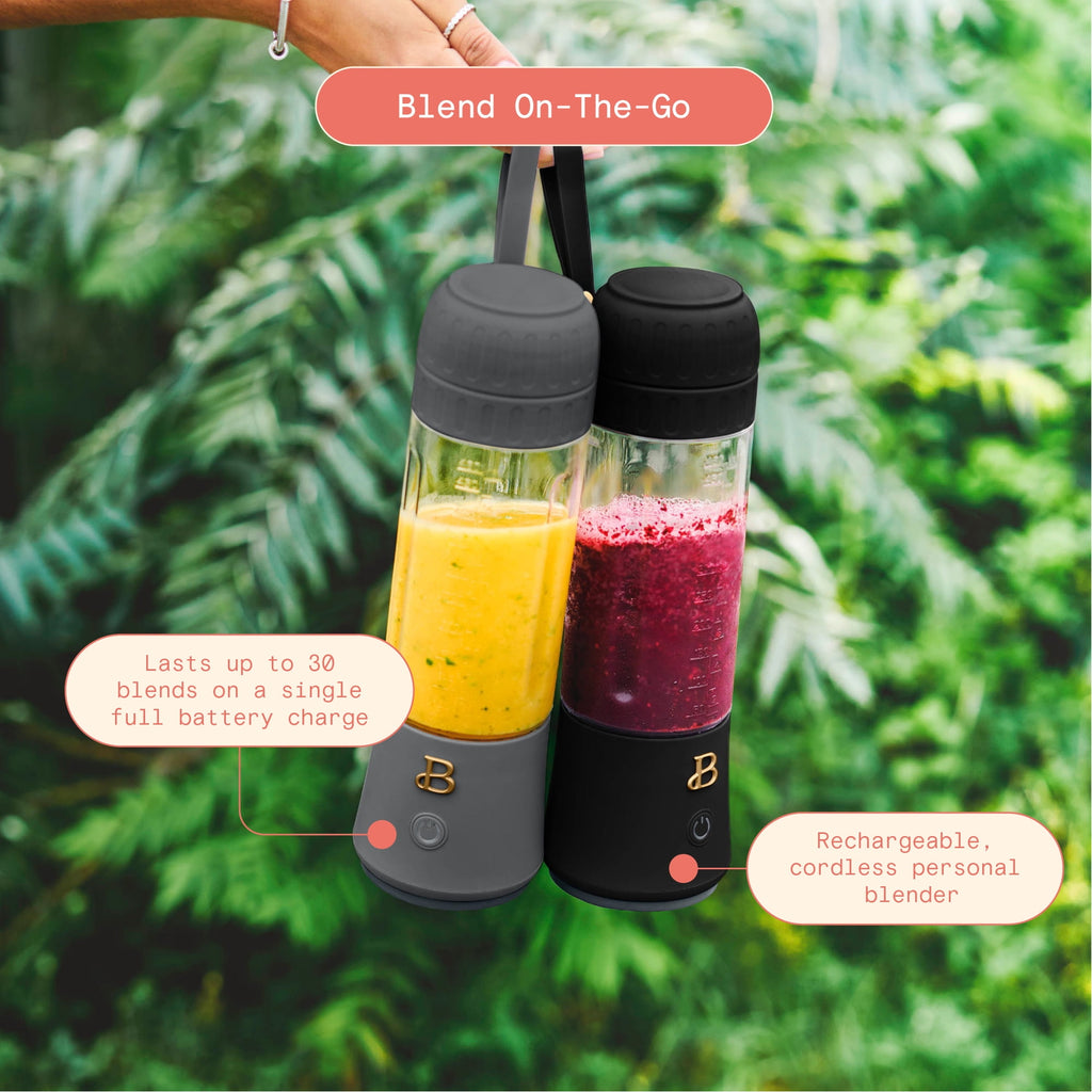 Beautiful Portable to-Go Blender 2.0, 70 W, 16 oz, Black Sesame by Drew Barrymore