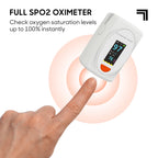 Sharper Image Health Kit 3 Piece Set with Forehead Thermometer Blood Pressure Monitor Pulse Oximeter, Accu-Sensor Technology, Portable Design, 1 Count