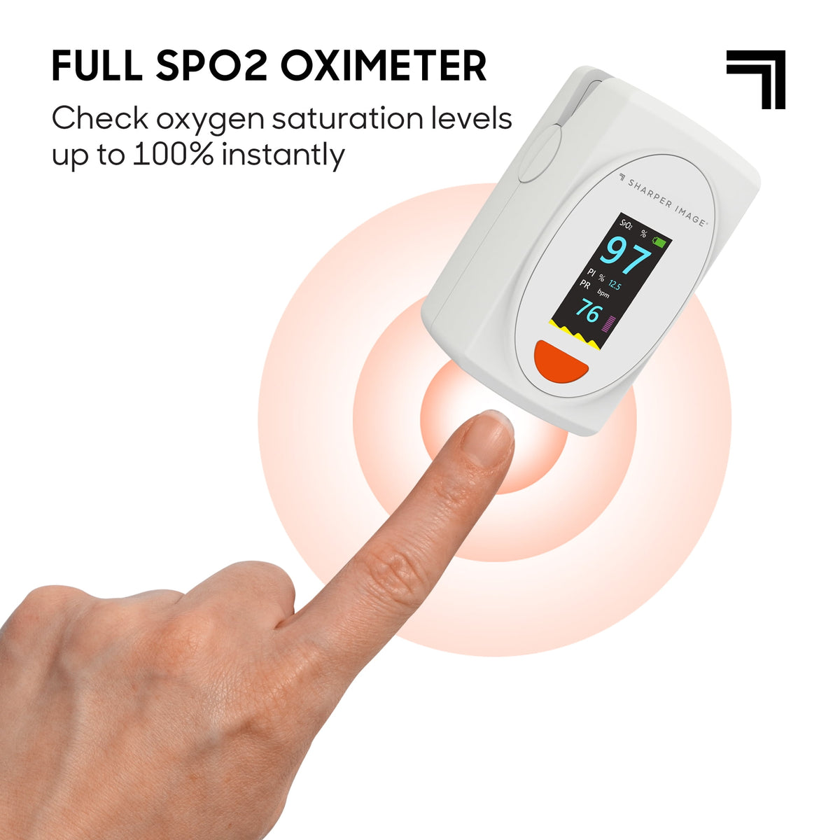 Sharper Image Health Kit 3 Piece Set with Forehead Thermometer Blood Pressure Monitor Pulse Oximeter, Accu-Sensor Technology, Portable Design, 1 Count