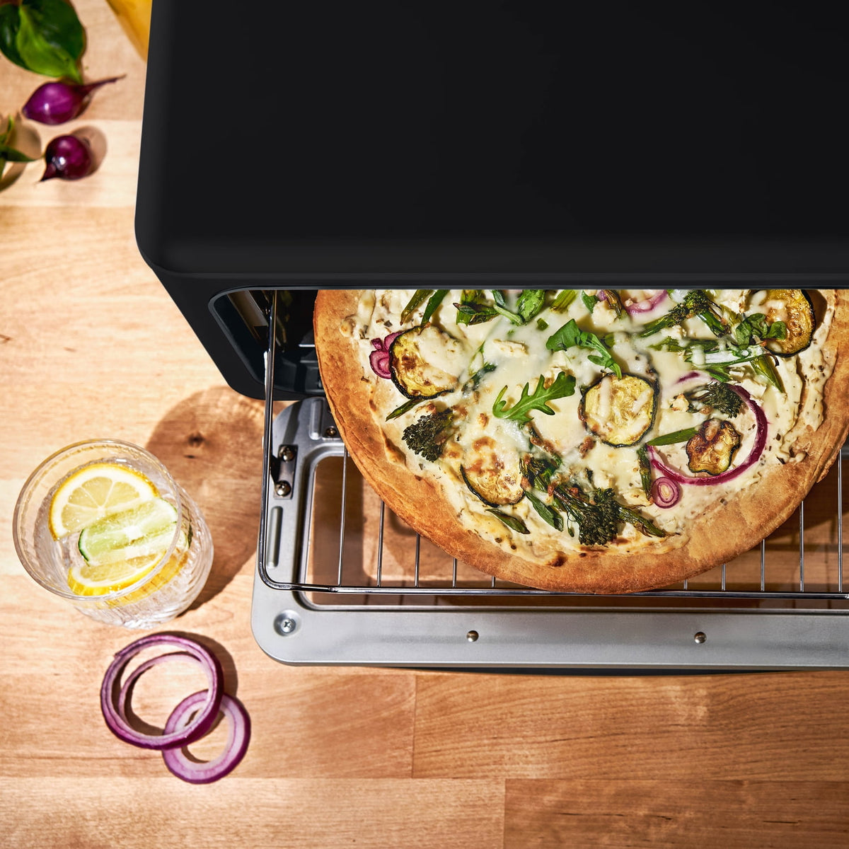 Beautiful Infrared Air Fry Toaster Oven, 9-Slice, 1800 W, Black Sesame by Drew Barrymore