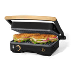 Beautiful 2-in-1 Panini Press & Grill with Detachable Plates, Black Sesame by Drew Barrymore