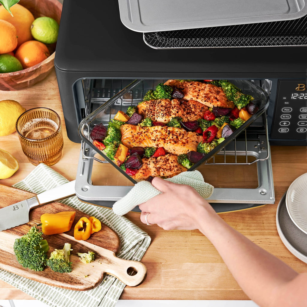 Beautiful Infrared Air Fry Toaster Oven, 9-Slice, 1800 W, Black Sesame by Drew Barrymore
