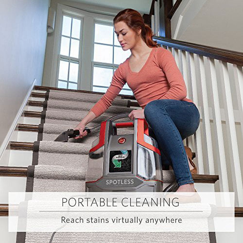 Hoover Spotless Portable Carpet & Upholstery Spot Cleaner Machine, for Carpet, Rugs, and Upholstery, 5 Oz. Pet Solution, Self Cleaning, FH11300