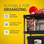Plano 5-Shelf Heavy Duty Plastic Storage Shelves, 73” x 36” x 18”, 750lb Capacity