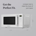 Farberware Countertop Microwave Oven, 0.7 cu ft, 700 W, Auto-Cook Functions, White