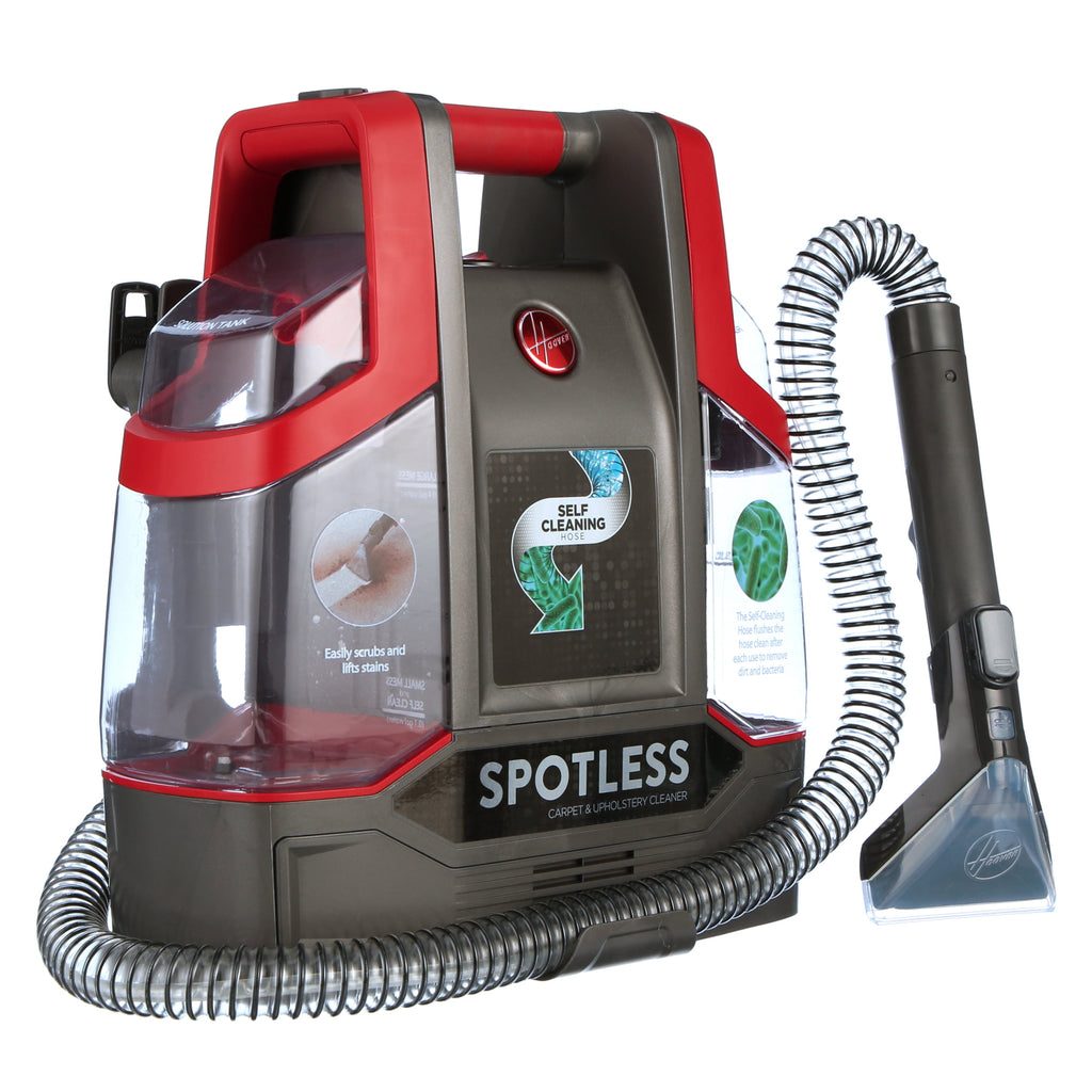 Hoover Spotless Portable Carpet & Upholstery Spot Cleaner Machine, for Carpet, Rugs, and Upholstery, 5 Oz. Pet Solution, Self Cleaning, FH11300