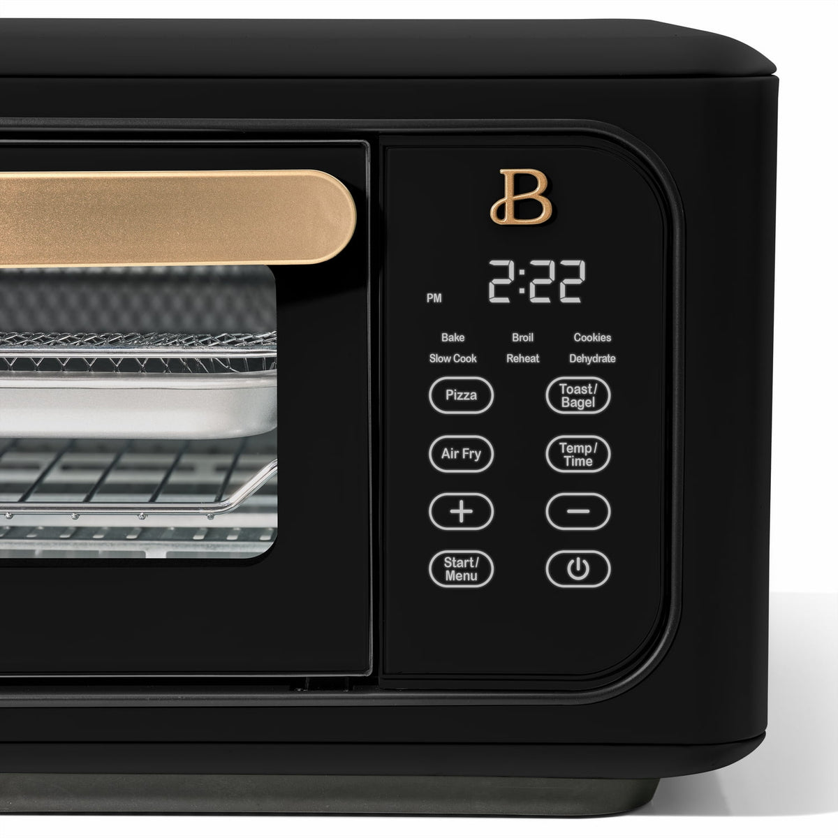 Beautiful Infrared Air Fry Toaster Oven, 9-Slice, 1800 W, Black Sesame by Drew Barrymore