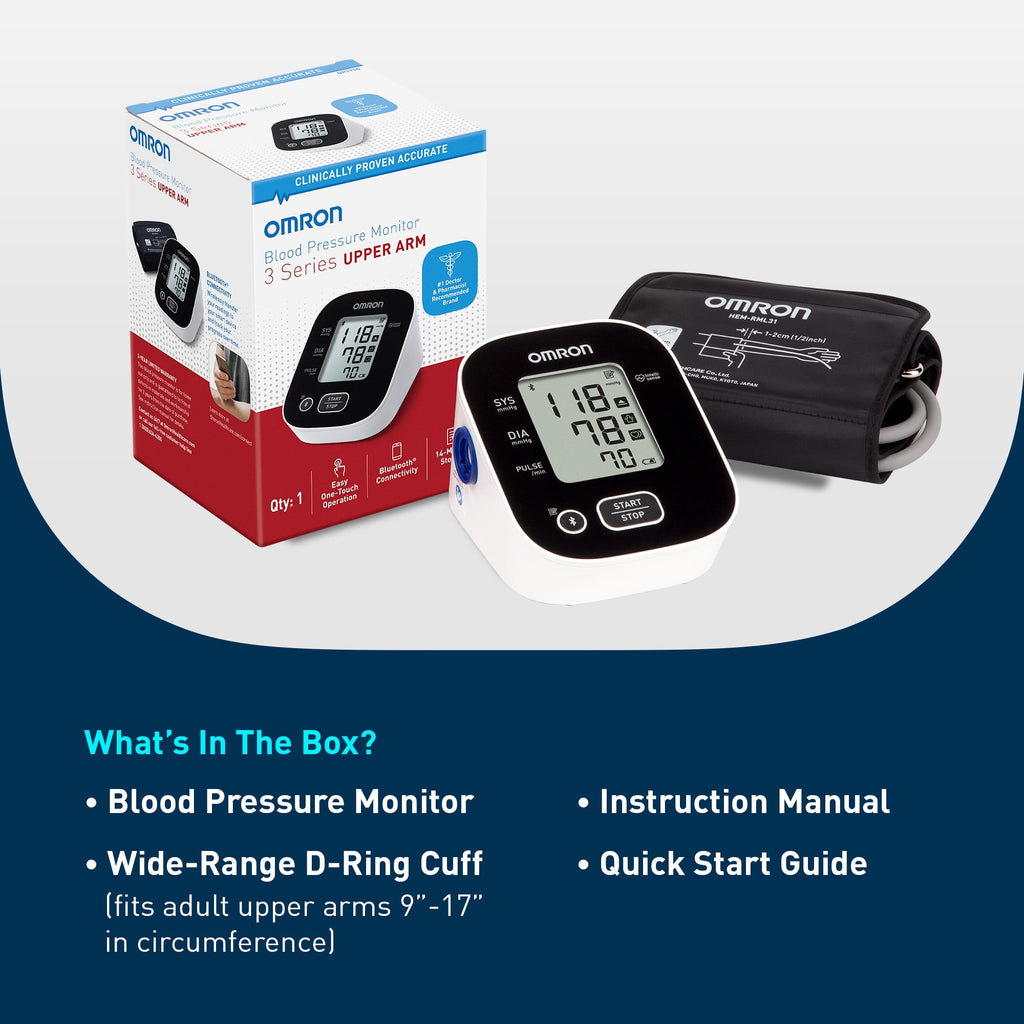 OMRON 3 Series Upper Arm Blood Pressure Monitor and Arm Cuff for Home Use