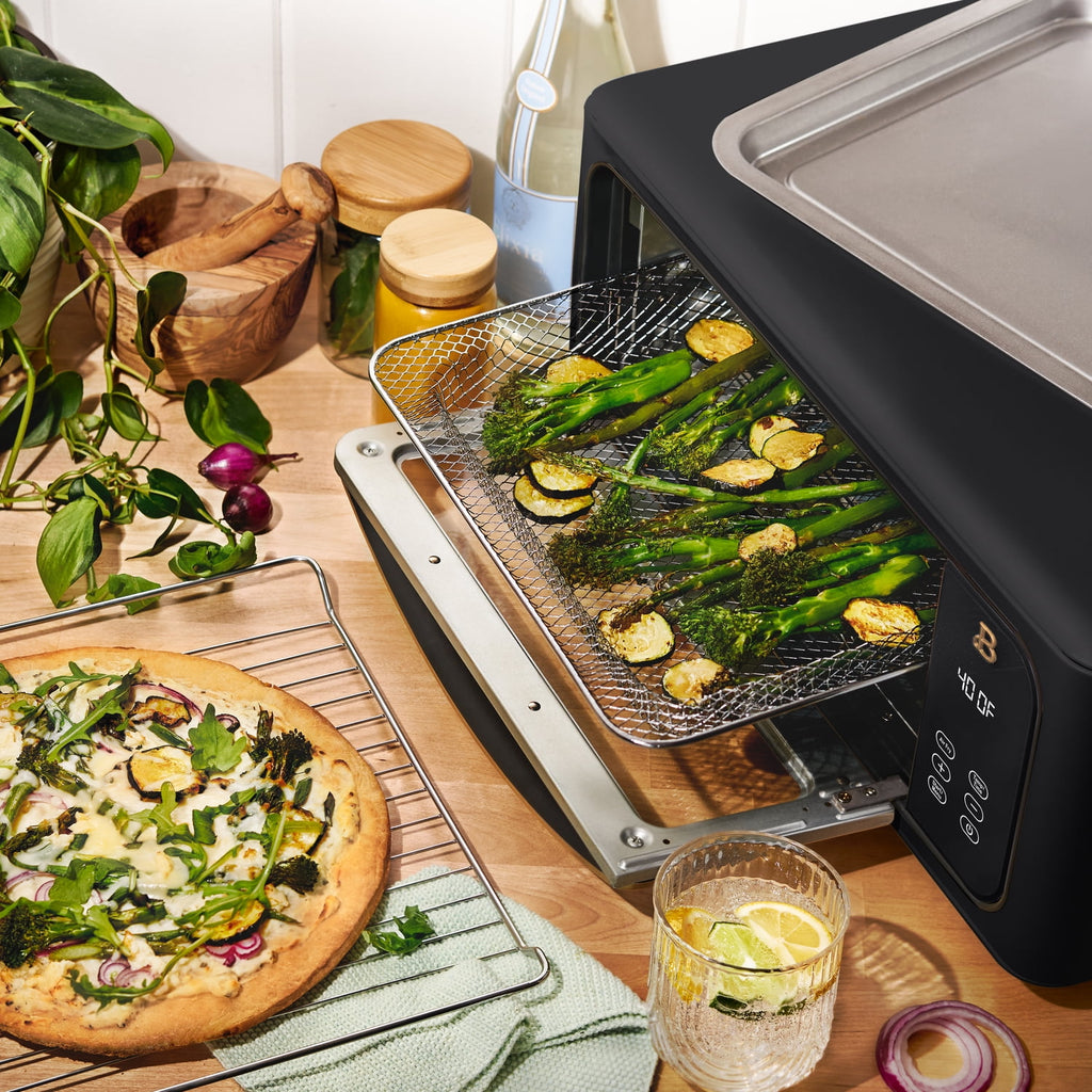 Beautiful Infrared Air Fry Toaster Oven, 9-Slice, 1800 W, Black Sesame by Drew Barrymore