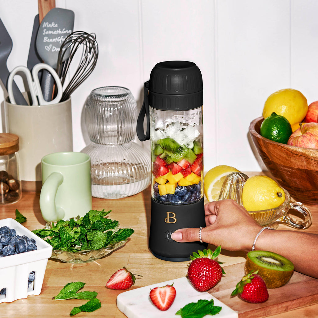 Beautiful Portable to-Go Blender 2.0, 70 W, 16 oz, Black Sesame by Drew Barrymore