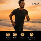 LIVEUP Smart Ring, Sleep & Heart Rate Tracking, Blood Oxygen Monitoring, Waterproof, Size 10, 1 Count