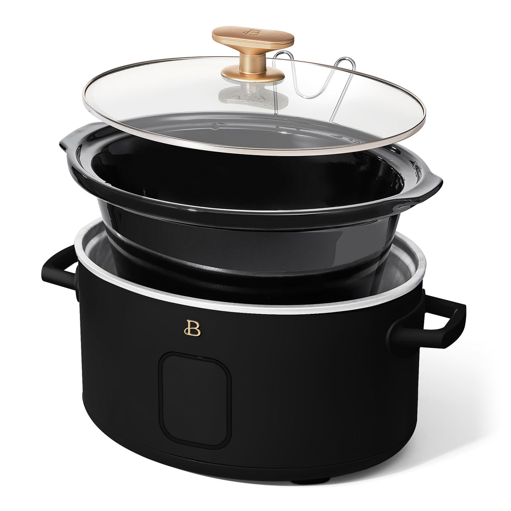Beautiful 6 Qt Programmable Slow Cooker, Black Sesame by Drew Barrymore