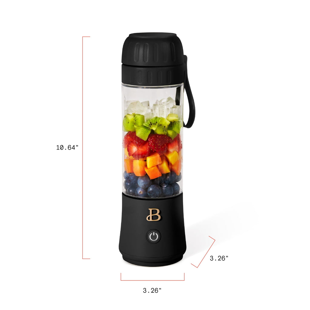 Beautiful Portable to-Go Blender 2.0, 70 W, 16 oz, Black Sesame by Drew Barrymore